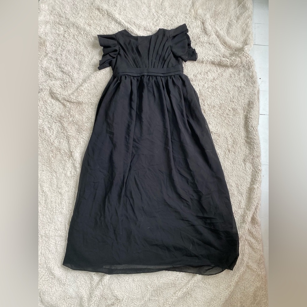 Girls formal black floor length dress